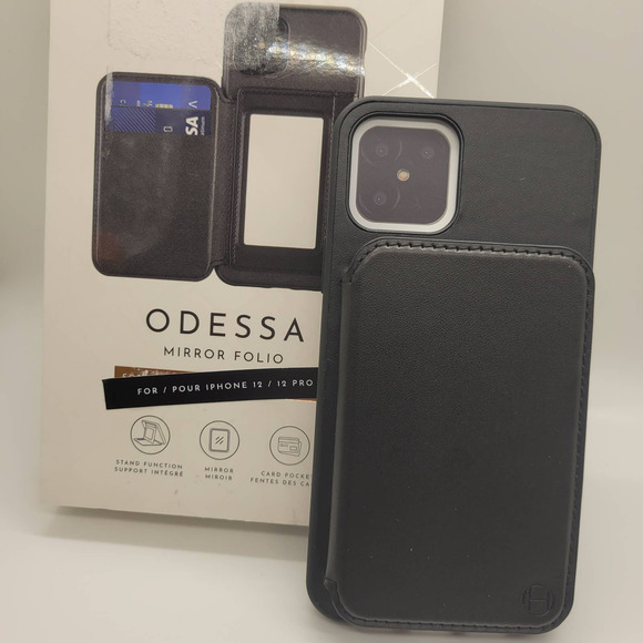 HABITU Odessa black velvet mirror folio case - Picture 2 of 5